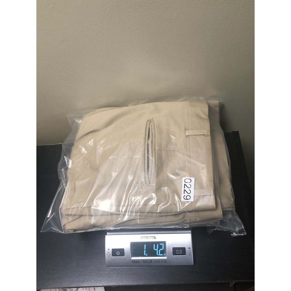 Berle Khaki Pants Mens Beige 37x30 - Picture 5 of 5